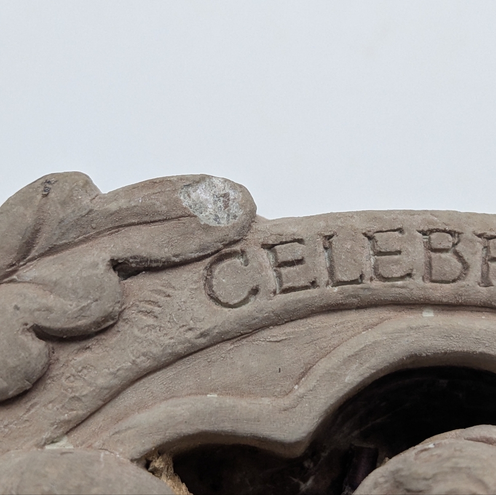 Vintage 2002 Carruth CELEBRATE LIFE Angel & Birds Small Cast Stone Wall Plaque - Picture 7 of 7